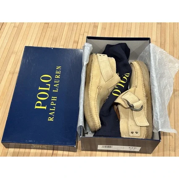 Polo Ralph Lauren NEW Men’s Suede Myles Chukka Loafer 8.5 D Leather NWB W/Bags